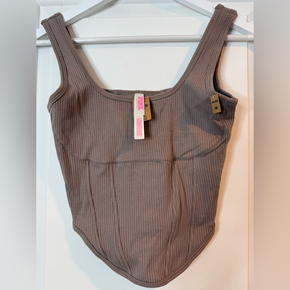Victoria's Secret Brown Ribbed Tank Top